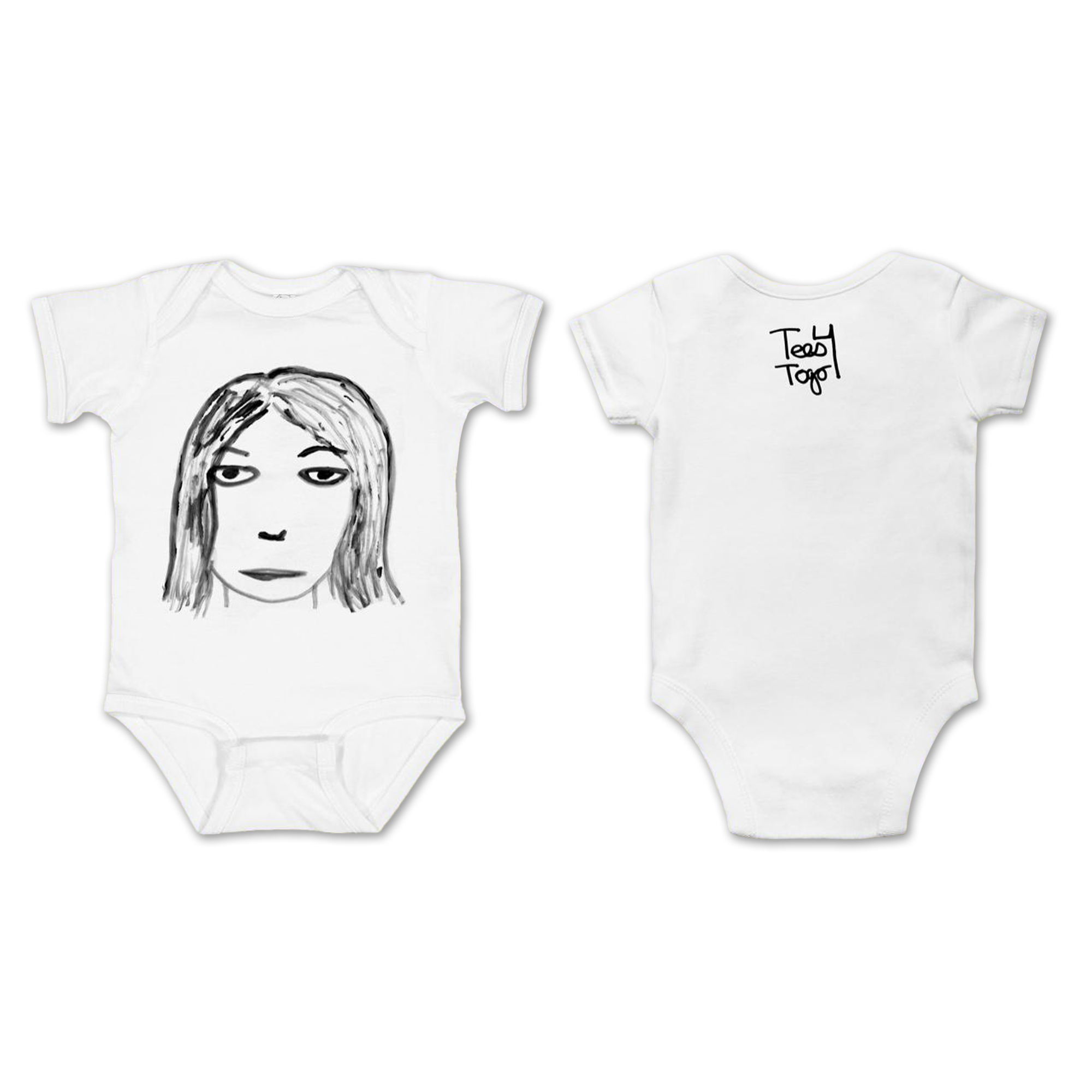 Kim Gordon (Sonic Youth) Kids T-shirt or Onesie in White – Tees 4 Togo