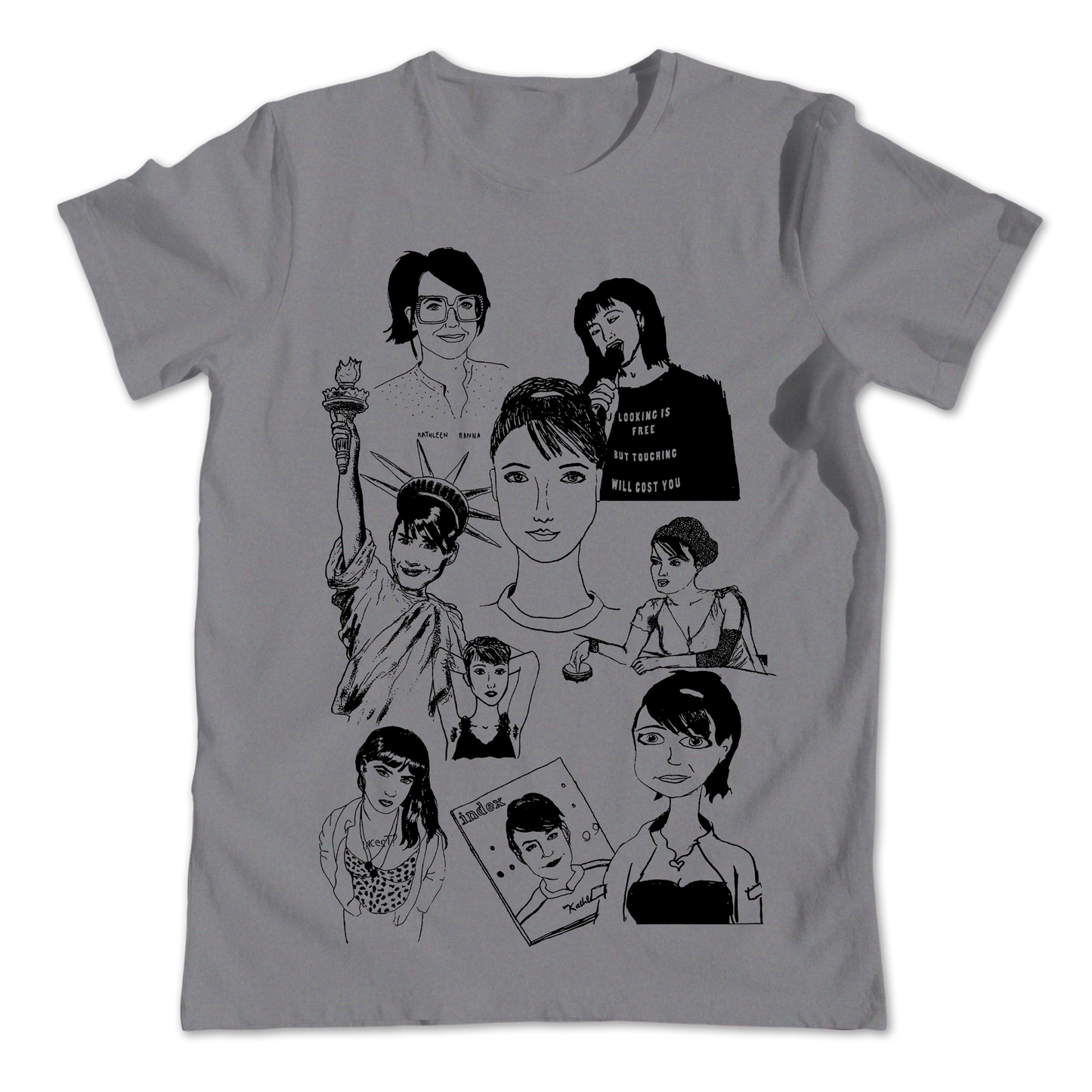 Kathleen Hanna - Many Faces Kids T-shirt