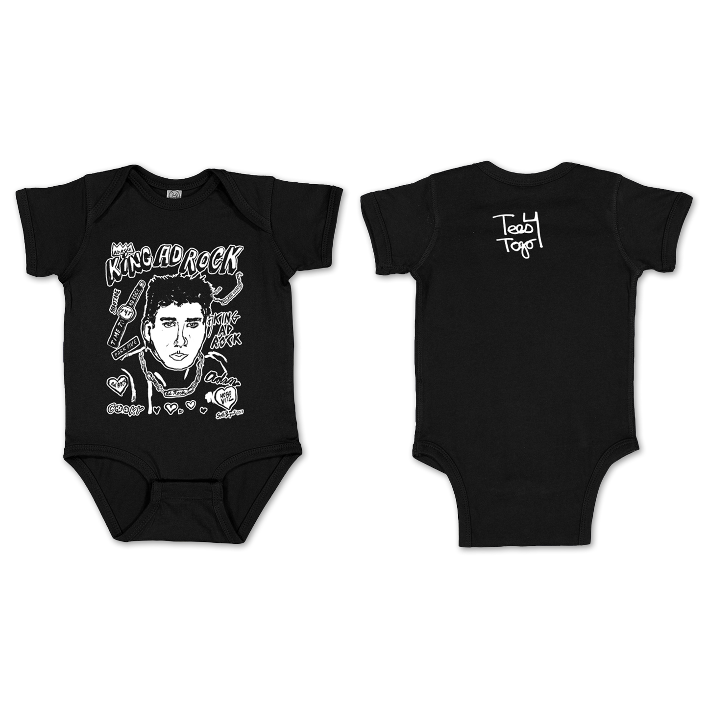 King Ad-Rock (Beastie Boys) Kids T-shirt or Onesie in Black